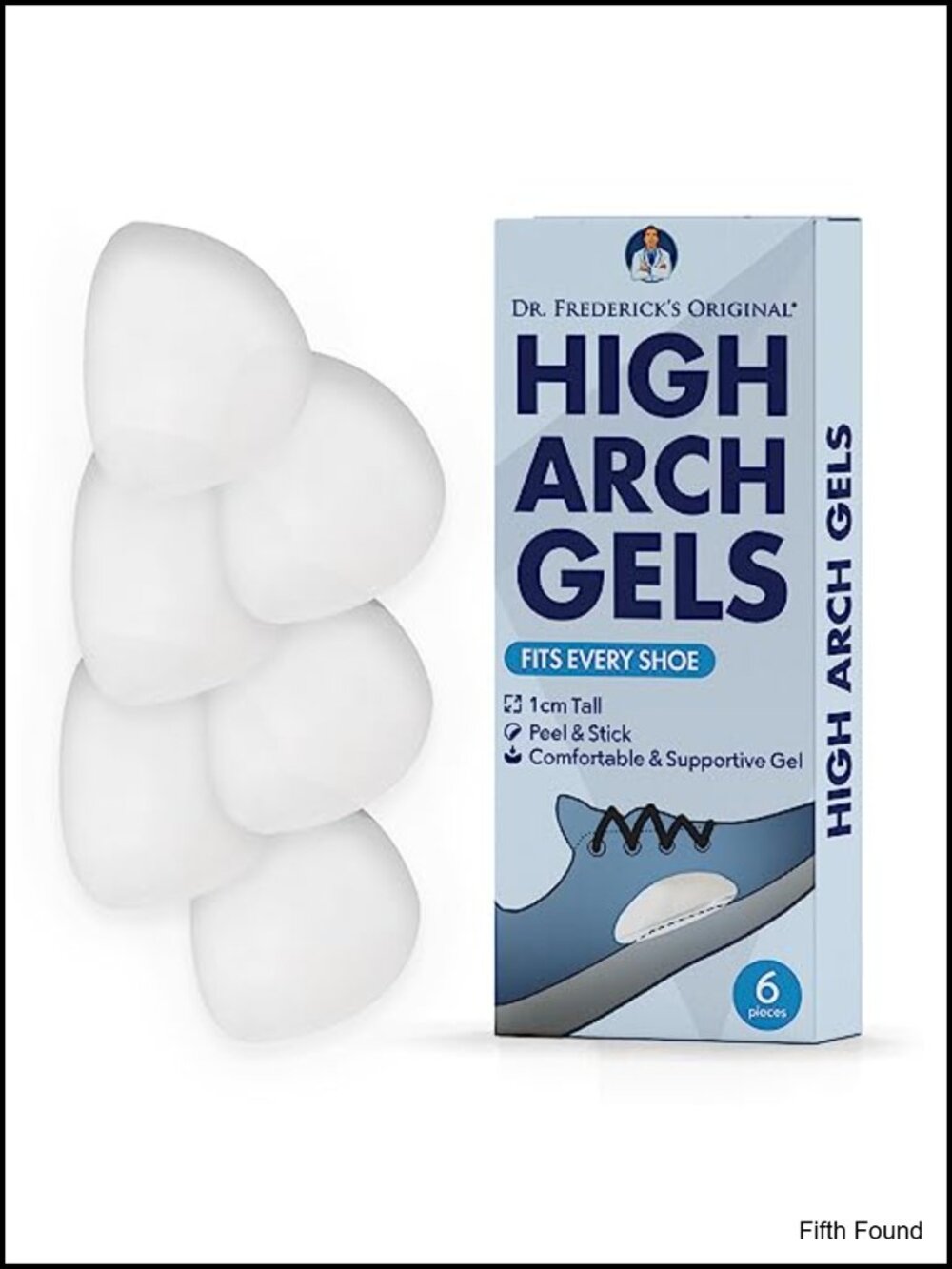 Gel Arch Support Inserts Reusable Peel & Stick Foot Pain Relief